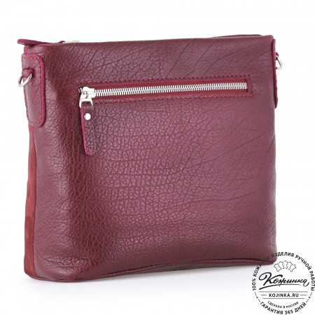 Женская кожаная сумка "Саманта" (бордо)