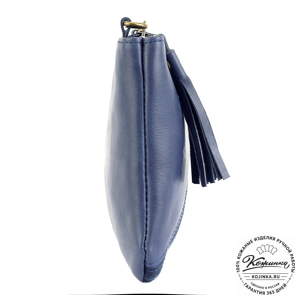 Женская кожаная сумка "Шарлота" (синяя)