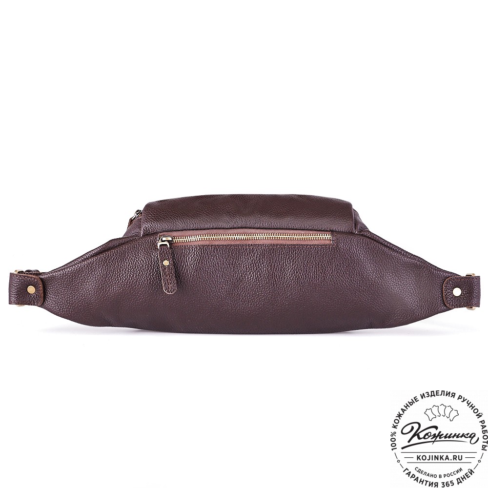 Кожаная сумка на пояс "Шерман" (коричневая) 
