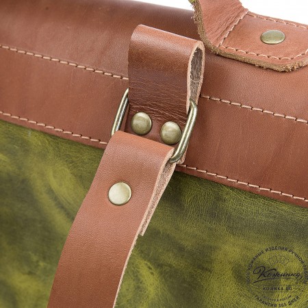 Кожаный рюкзак "Спэйс" (лимон крейзи)