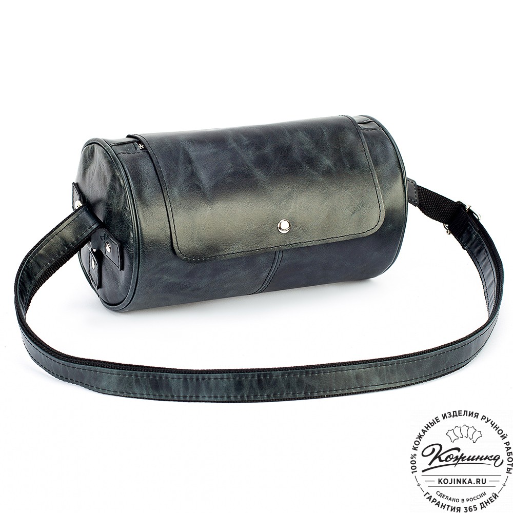 Кожаная сумка "Джерри" (чёрный антик)