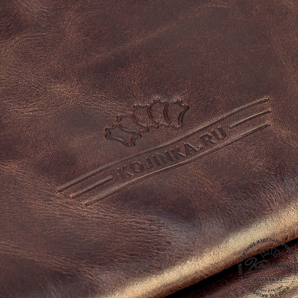 Кожаная сумка "Феликс" (тёмно-коричневый антик) 