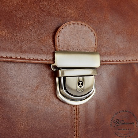 Кожаный портфель "Александрия" (рыжий антик)