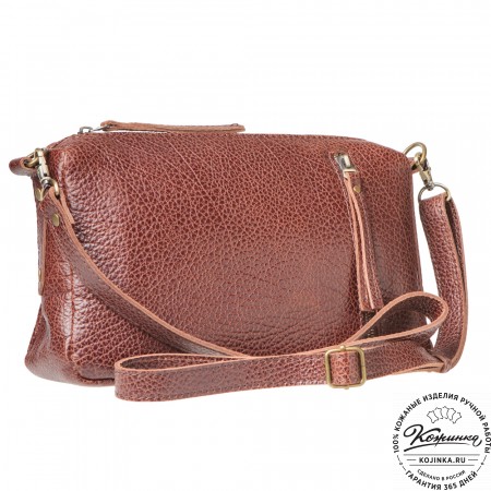 Женская кожаная сумка "Агата" (коричневая)