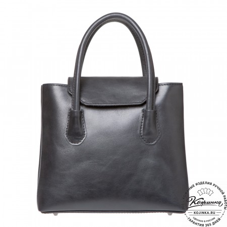 Женская кожаная сумка "Ванесса" (чёрная)