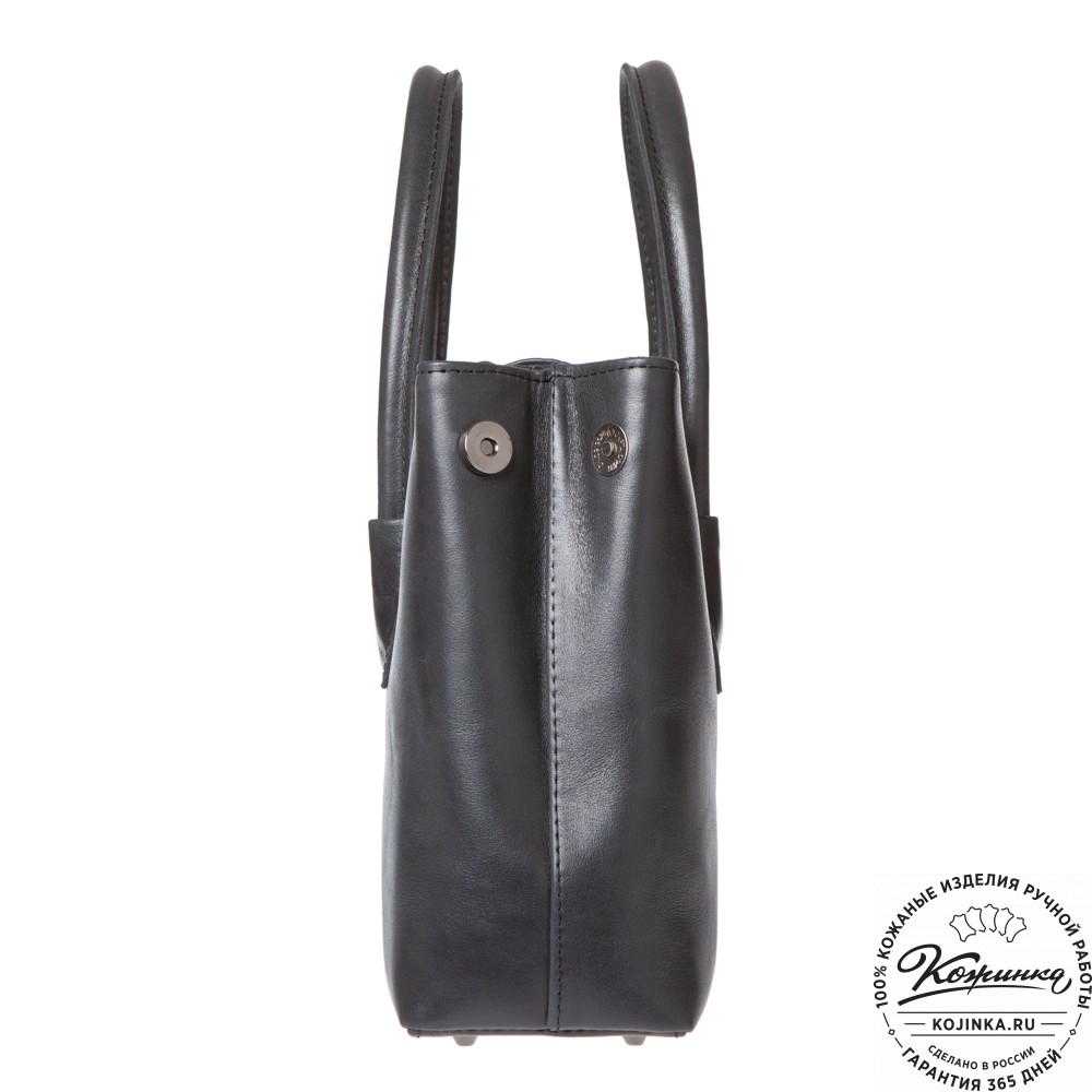 Женская кожаная сумка "Ванесса" (чёрная)