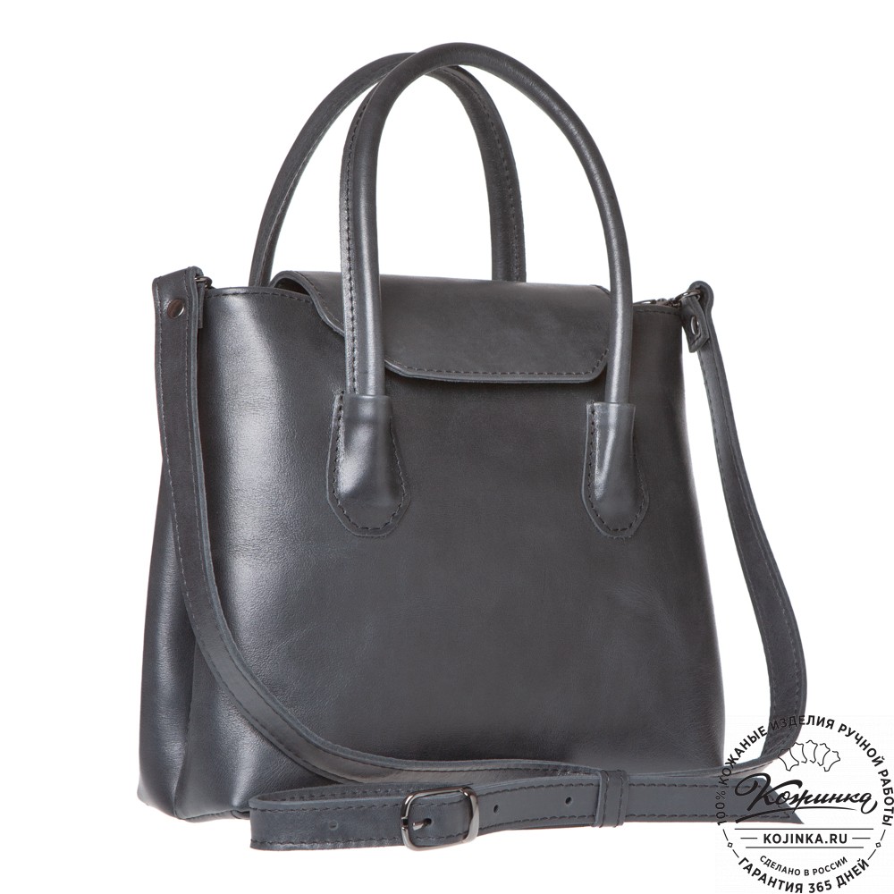 Женская кожаная сумка "Ванесса" (чёрная)