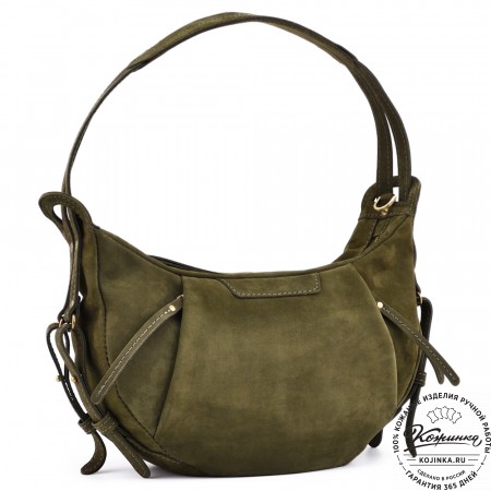 Женская кожаная сумка "Техас" (хаки нубук)