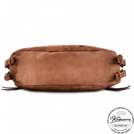 Женская кожаная сумка "Техас" (коричневый нубук)