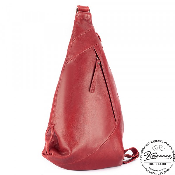 Кожаный рюкзак "Африка" (малина). фото 1