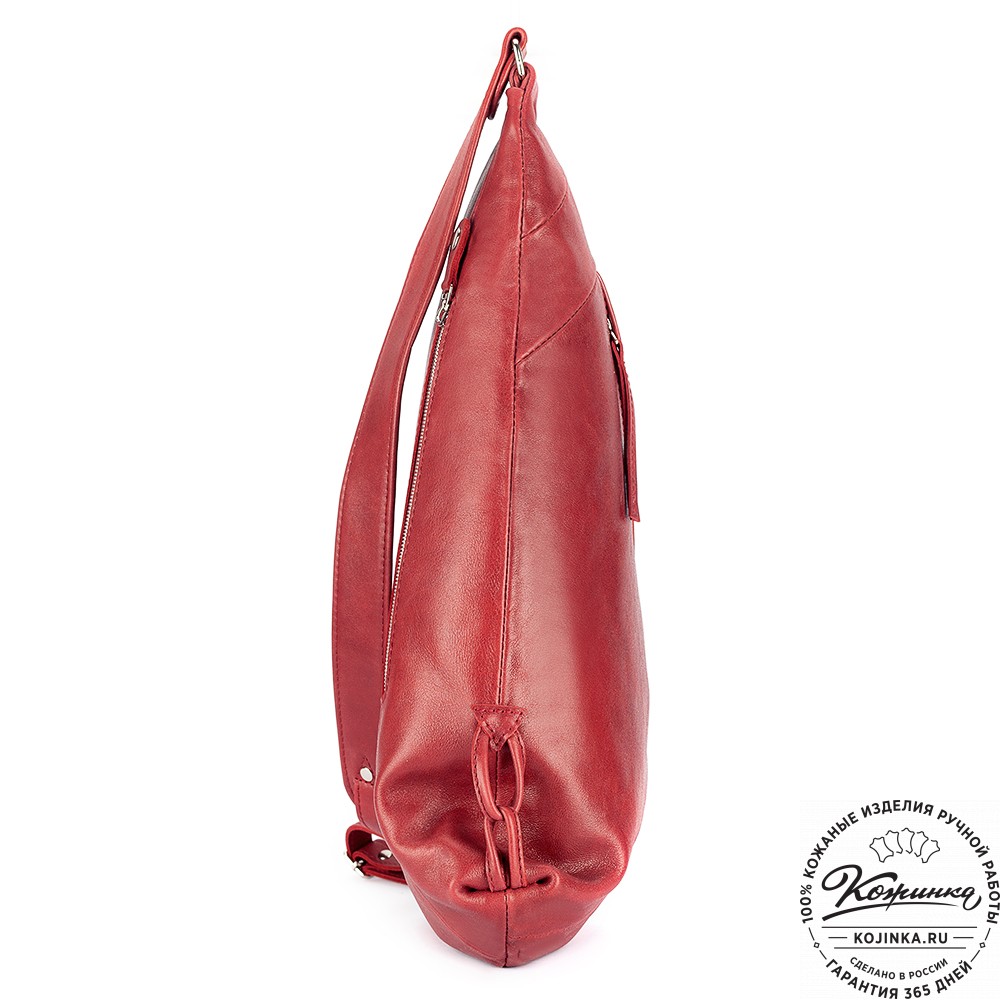 Кожаный рюкзак "Африка" (малина)