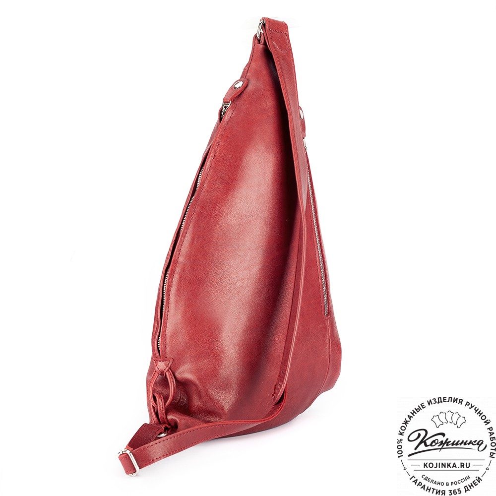 Кожаный рюкзак "Африка" (малина)