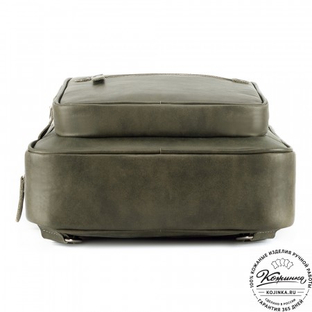 Кожаный рюкзак "Касандра" (хаки гладкая кожа)