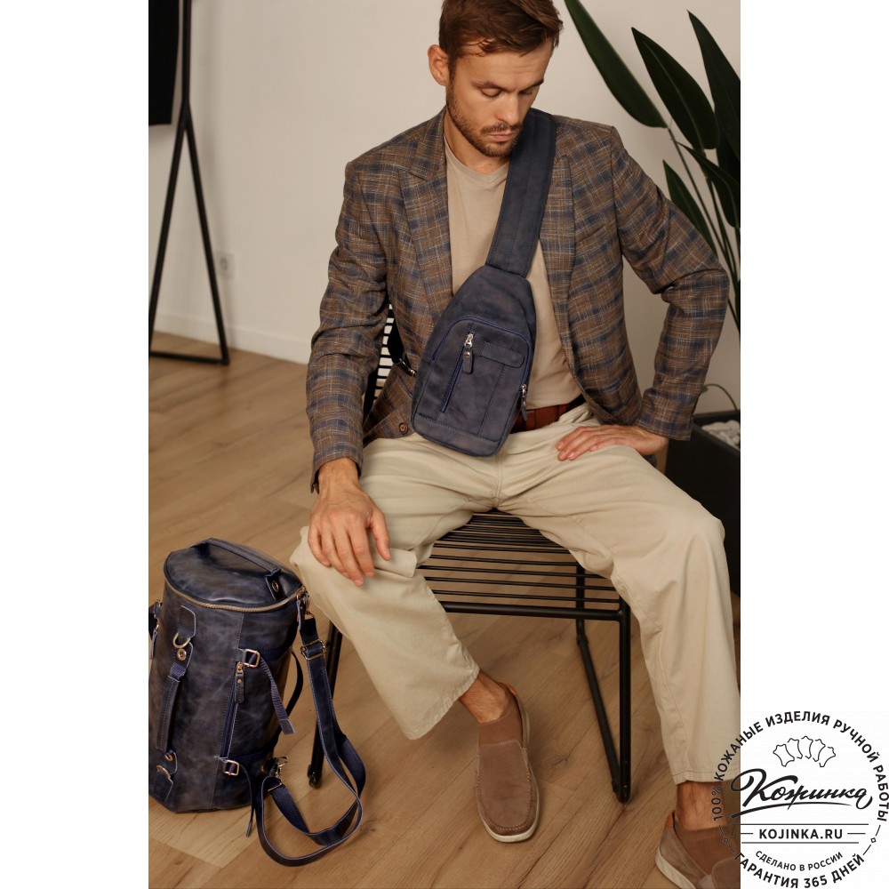  Кожаная сумка-трансформер "Скаут" (коричневый крейзи)