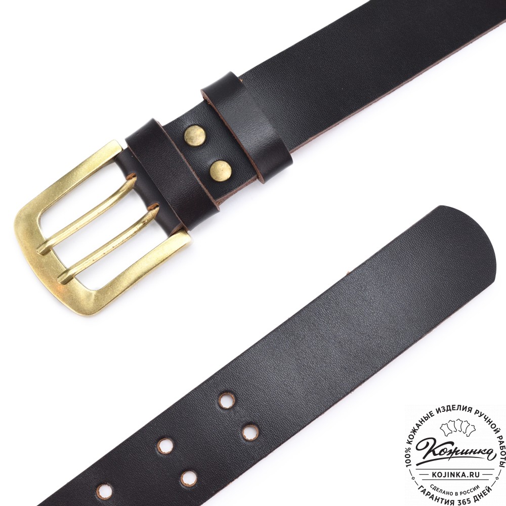  Кожаный мужской ремень Адам Нью (коричневый)