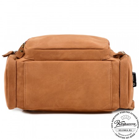  Кожаный рюкзак "Дионис" (рыжий крейзи)