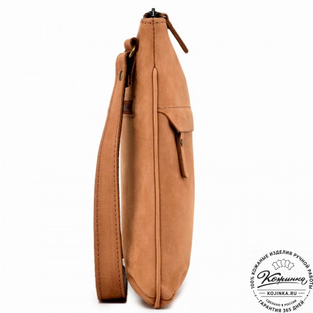  Мужская кожаная сумка "Говард" (песочный крейзи)