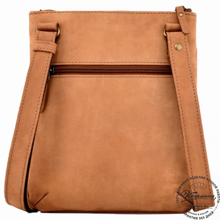  Мужская кожаная сумка "Говард" (песочный крейзи)