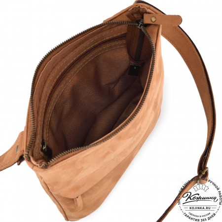  Мужская кожаная сумка "Говард" (песочный крейзи)