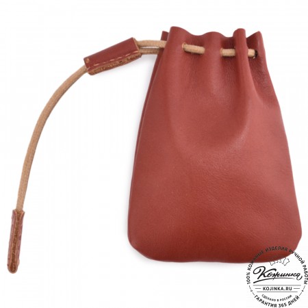 Кожаный мешочек "Луи" (рыжий)