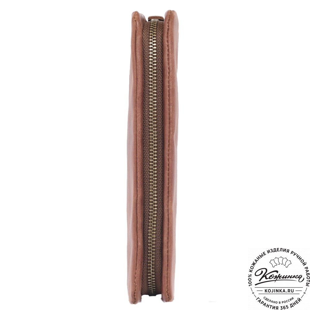  Кожаный клатч "Дарси" (рыжий антик)