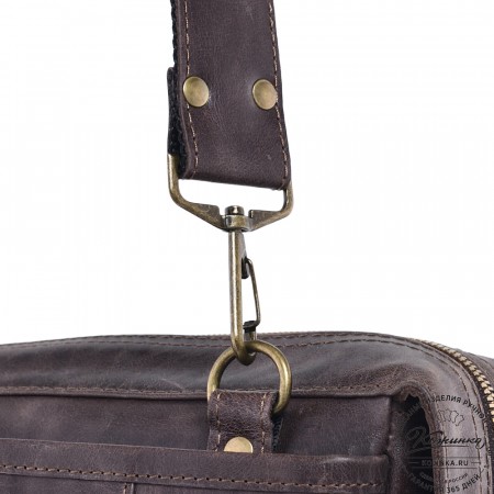 Кожаная деловая сумка "Доминик" (тёмно-коричневый антик)