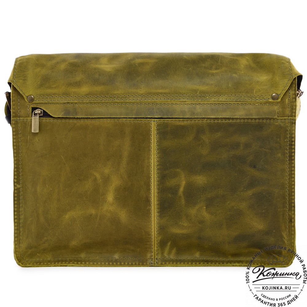 Кожаная сумка "Форман" (лимон крейзи)