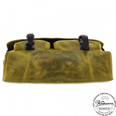 Кожаная сумка "Форман" (лимон крейзи)