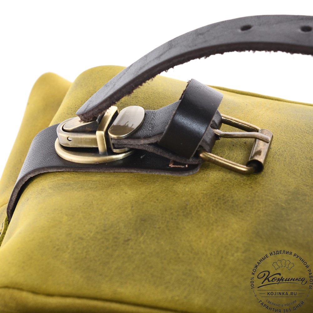 Кожаная сумка "Форман" (лимон крейзи)