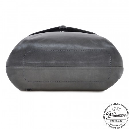  Женский кожаный рюкзак "Паулина" (серый)