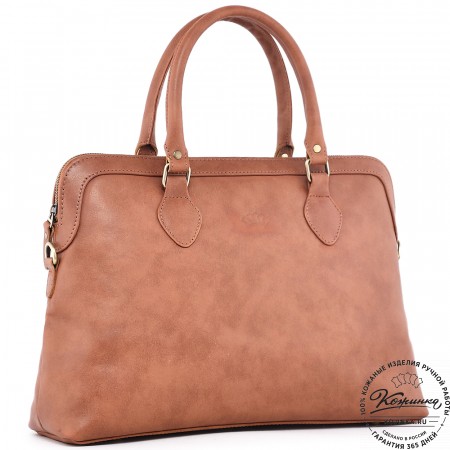  Женская кожаная сумка "Аврора" (рыжая гладкая кожа)