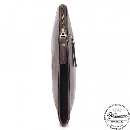  Кожаная папка для документов "Бэн" (темно-коричневый антик)