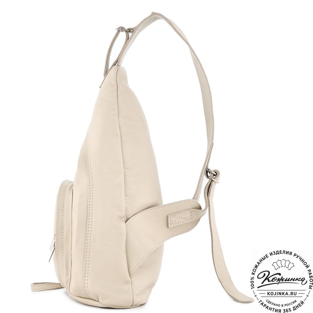  Кожаный рюкзак "Фобос" (бежевый)