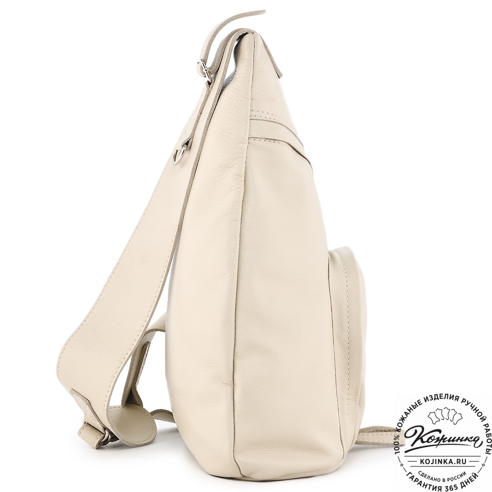  Кожаный рюкзак "Фобос" (бежевый)