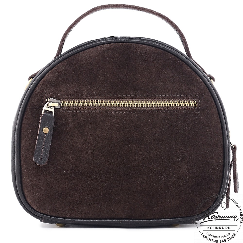 Женская кожаная сумка "Селин" (темно-коричневая)