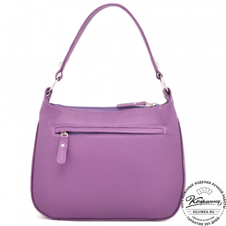  Кожаная женская сумка "Каролина" (темная сирень)