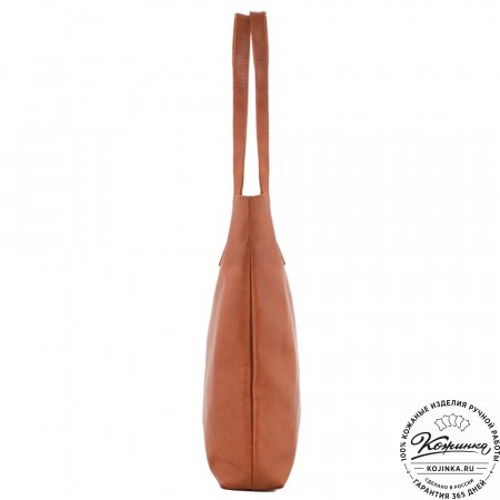  Женская кожаная сумка "Монреаль Нью" (рыжая гладкая кожа) 