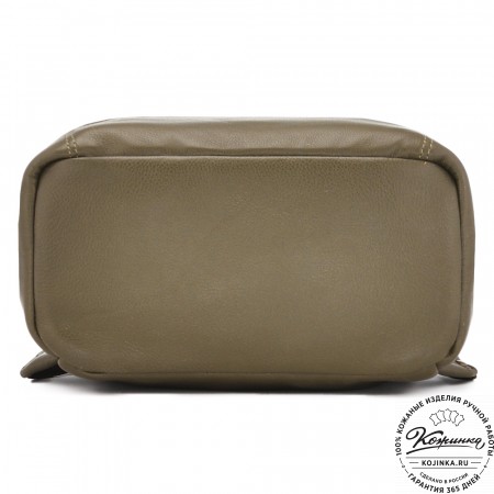  Кожаный рюкзак "Аргентум" (олива) 
