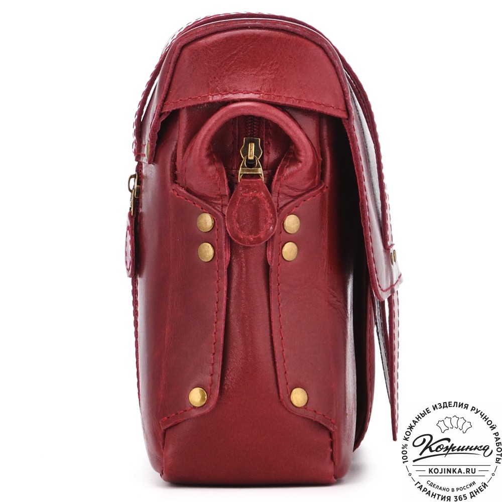 Кожаная  сумка "Фрея" (бордо)