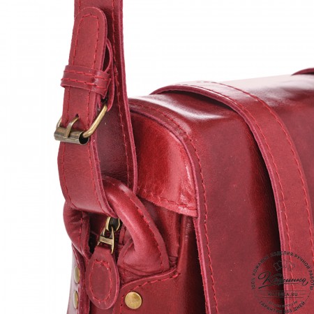 Кожаная  сумка "Фрея" (бордо)