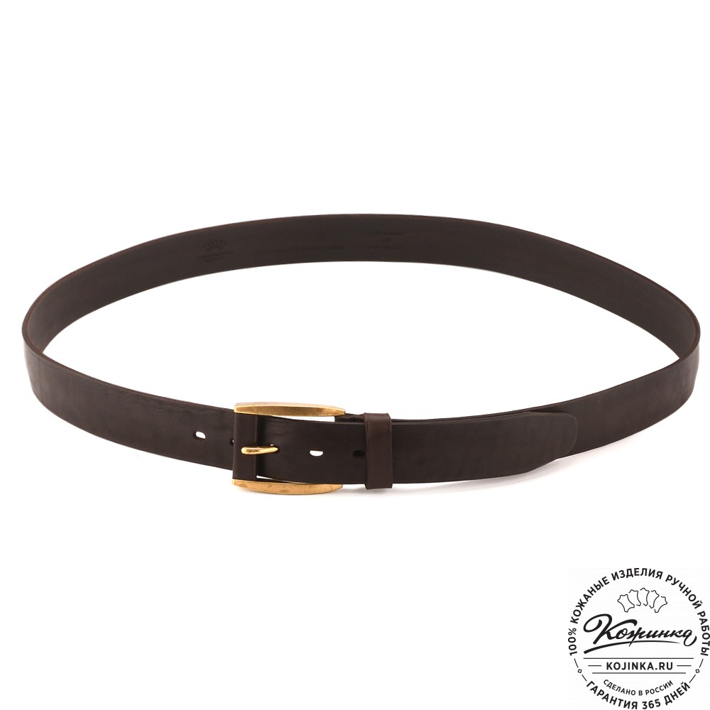 Кожаный ремень "Гигант" (коричневый)