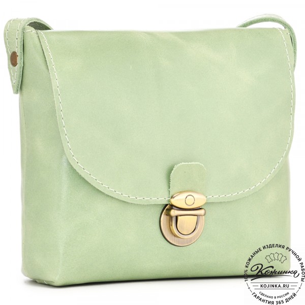  Кожаная сумка "Калифорния Нью" (мята). фото 1
