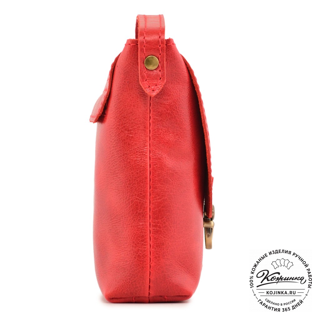  Кожаная сумка "Калифорния Нью" (красная) 