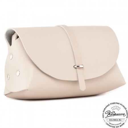 Женская кожаная сумка "Милла макси" (бежевая)