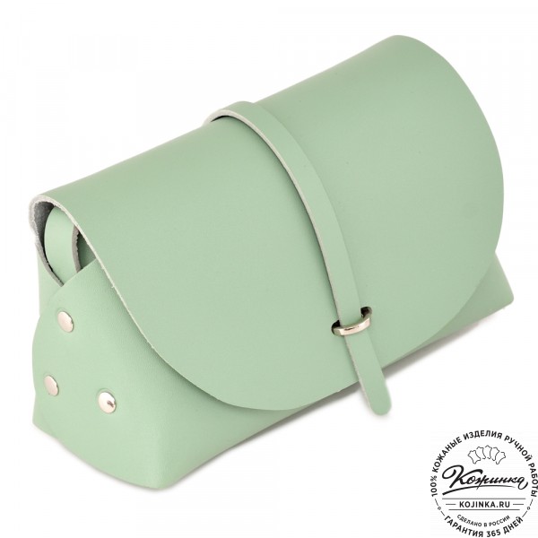 Женская кожаная сумка "Милла макси" (мята). фото 1