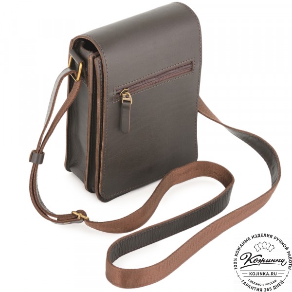 Кожаный сумка "Робин" (темно-коричневый). фото 1
