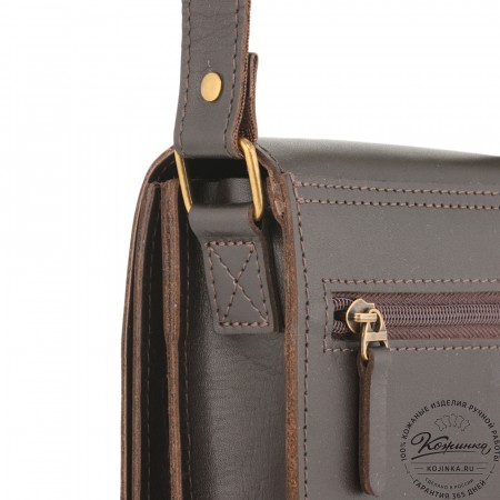 Кожаный сумка "Робин" (темно-коричневый)