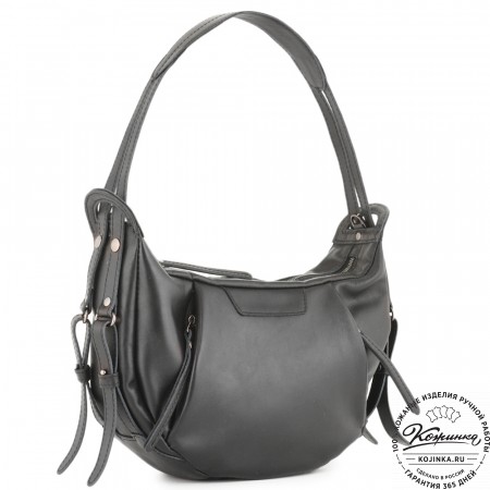 Женская кожаная сумка "Техас" (черная)