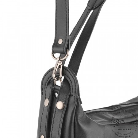 Женская кожаная сумка "Техас" (черная)