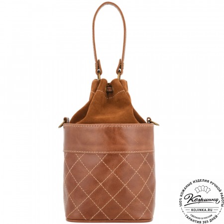 Женская кожаная сумка "Жизель" (коричневый)